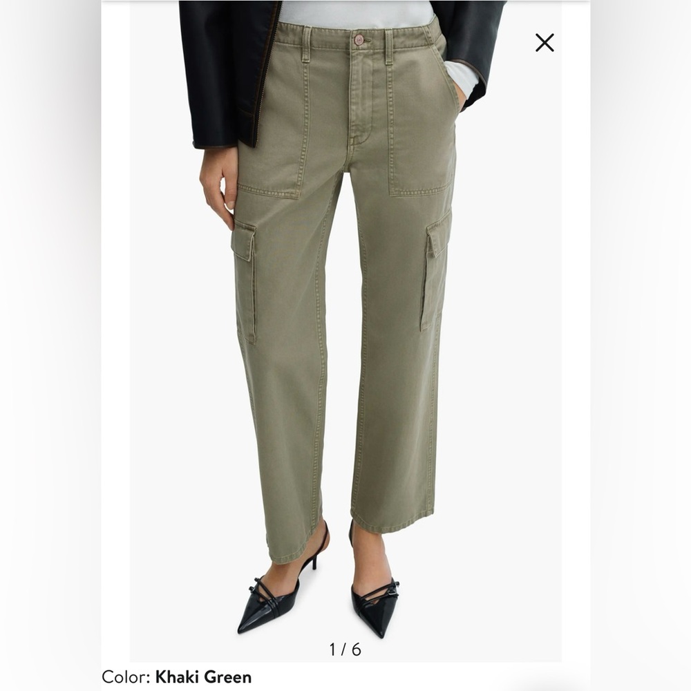 Mango- Straight leg cargo jean